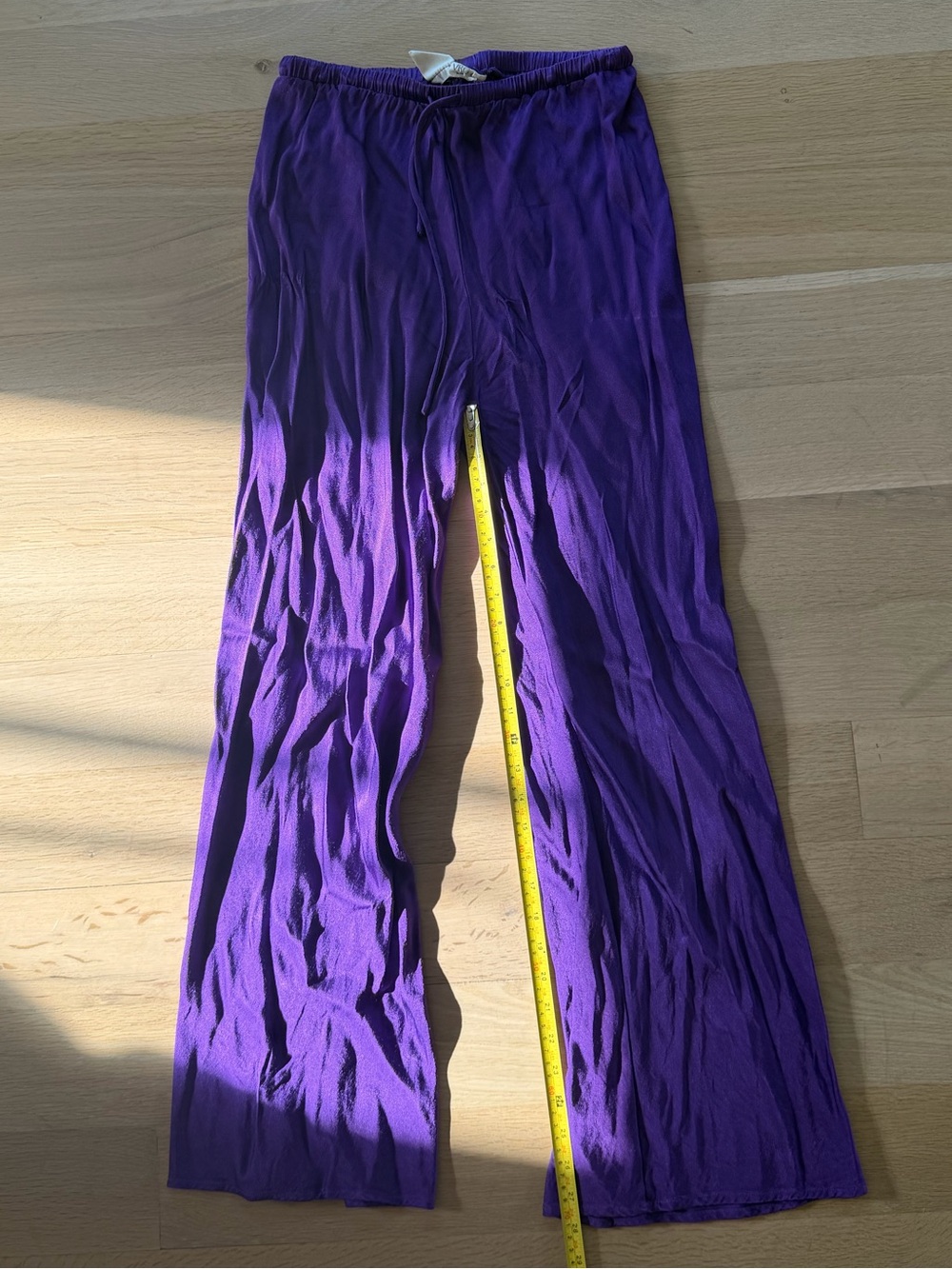 VRG girl purple satin pants